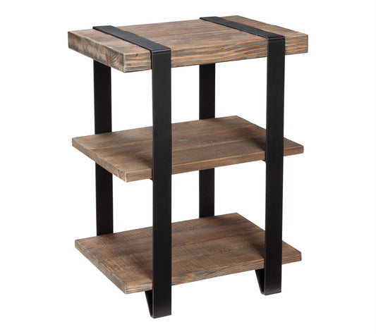 Alaterre Furniture Modesto Rustic Natural SolidWood End Table