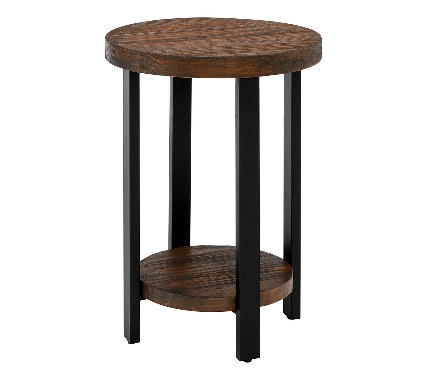 Alaterre Furniture Pomona 20" Round End Table with 2 Shelves
