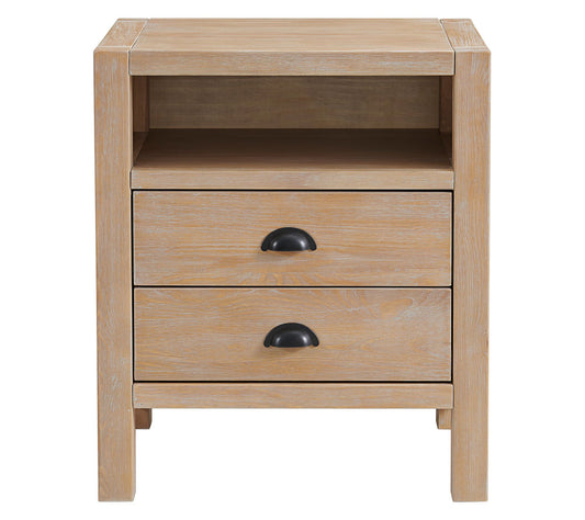 Alaterre Furniture Arden 2-Drawer Wood Nightstand Bedside