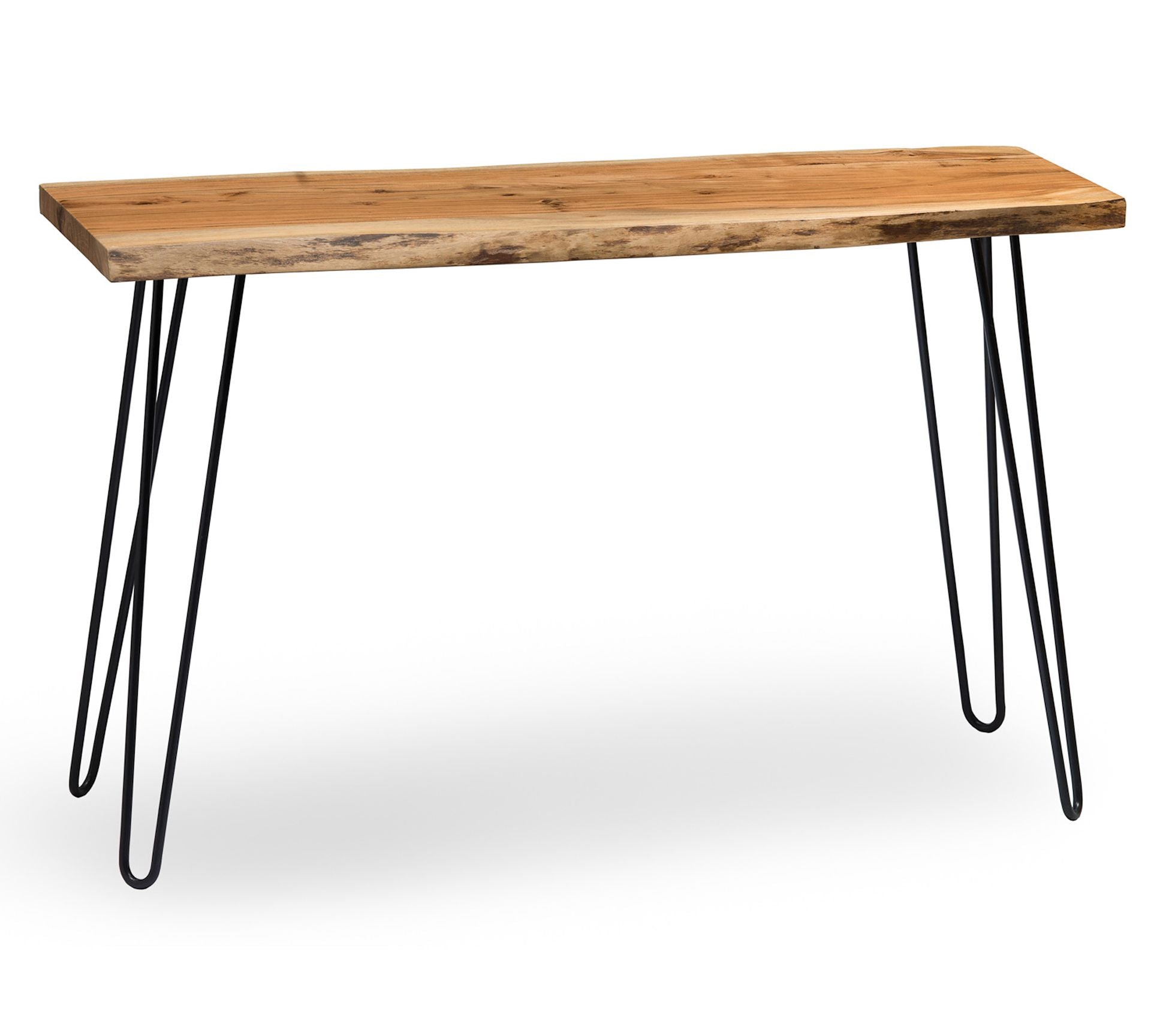 Alaterre Furniture Natural Wood Console Table w/ Hairpin Legs