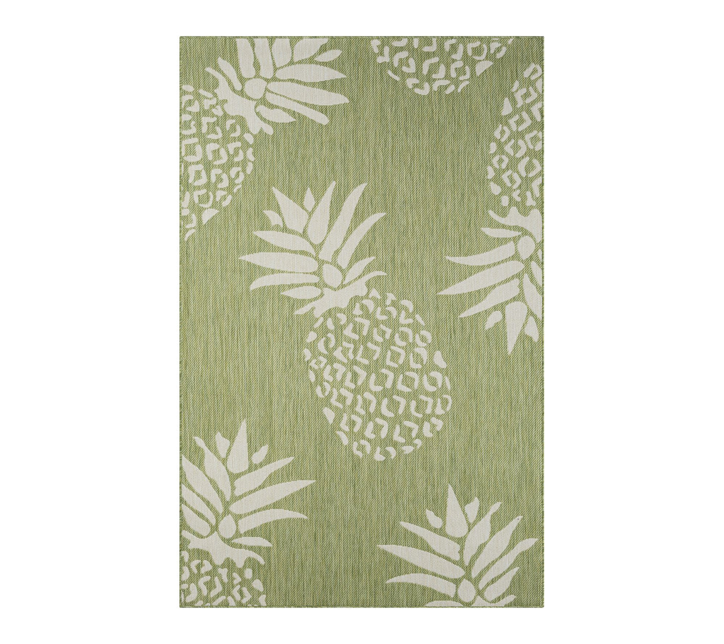 Ox Bay Green/Ivory Pineapple Outdoor Area Rug, 7'9 " x 9'9 "