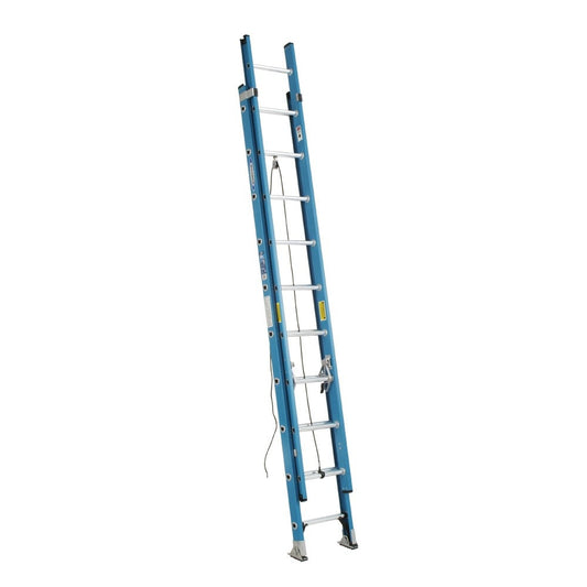 Werner FE1000-2 20-ft Fiberglass Type 1-250-lb Load Capacity Extension Ladder FE1020-2
