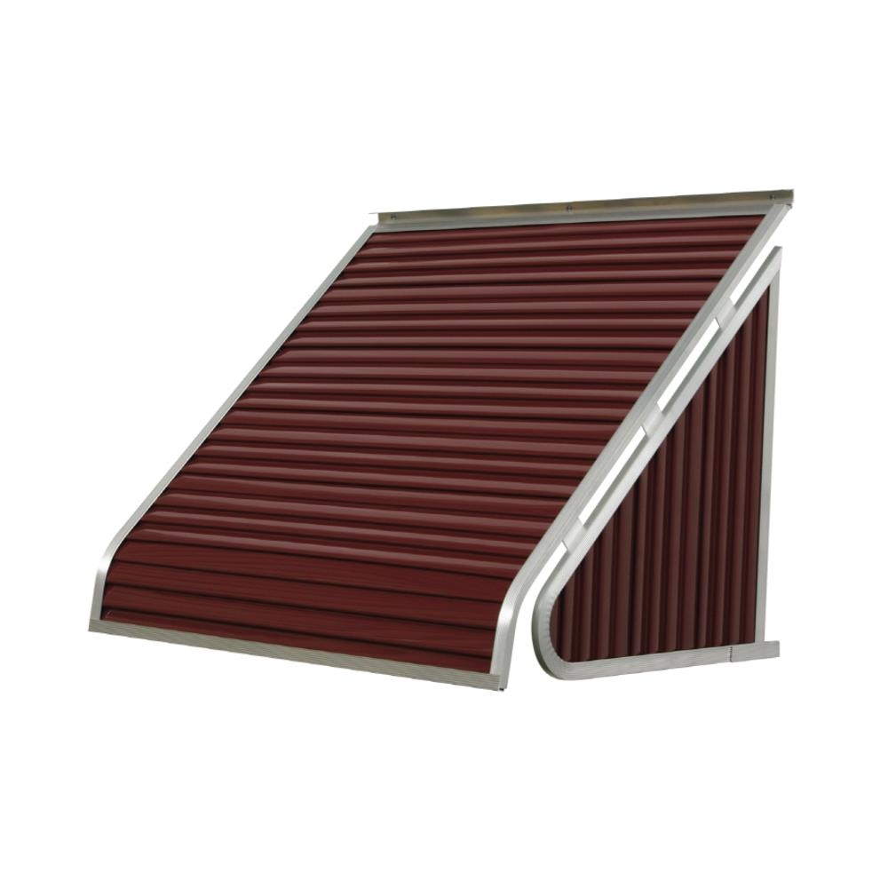 NuImage Awnings 3500 42-Inches Wide x 20-Inches Projection x 24-Inches Height Metal Burgundy Solid Fixed Window Awning