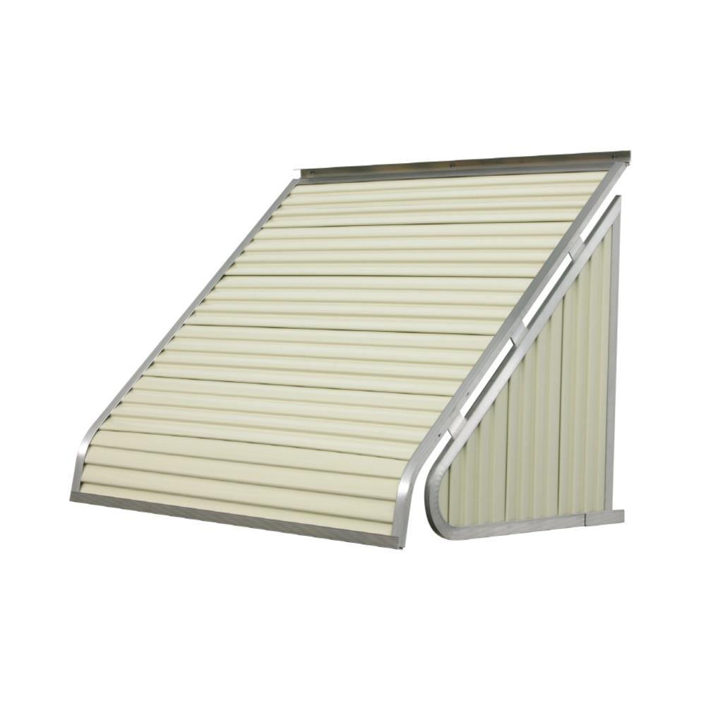 NuImage Awnings 3500 42-Inches Wide x 24-Inches Projection x 28-Inches Height Metal Almond Solid Fixed Window Awning