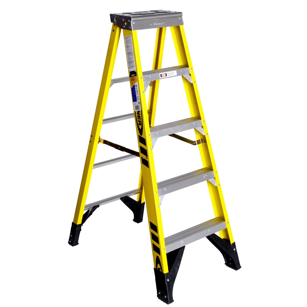 Werner 7300 5-ft Fiberglass Type 1AA-375-lb Load Capacity Step Ladder 7305