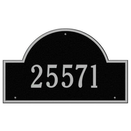 Whitehall 14-in H x 23-1/4-in W Black/Silver Aluminum Address Plaque 1001BS