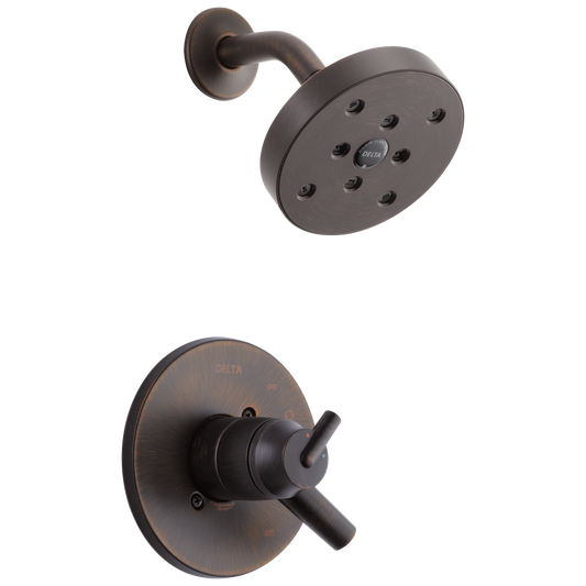 Delta Trinsic Venetian Bronze 2-handle Single function 5.4-in Round Shower Faucet