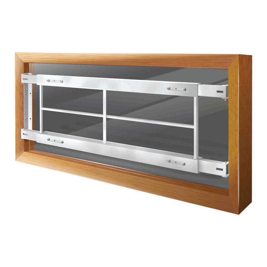 Mr. Goodbar C 52-in x 12-in White Steel Fixed Window Security Bar S201 C 52-64