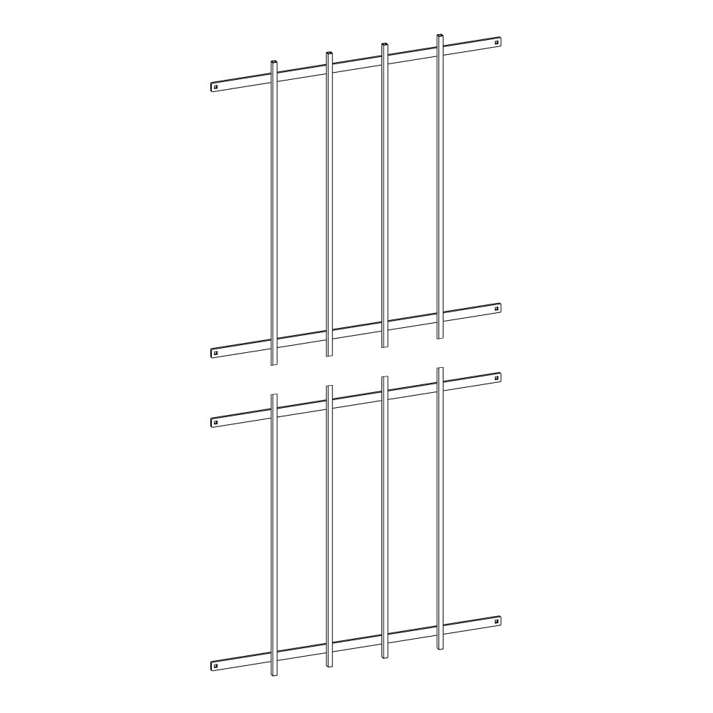 Mr. Goodbar 36-in x 72-in White Steel Window Security Bar SCDG 3470