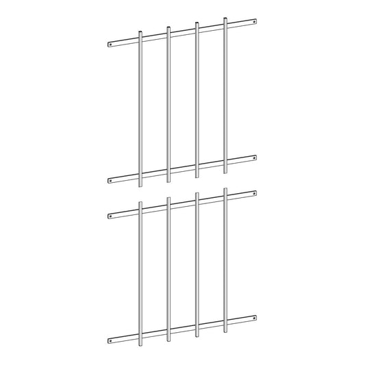 Mr. Goodbar 36-in x 72-in White Steel Window Security Bar SCDG 3470
