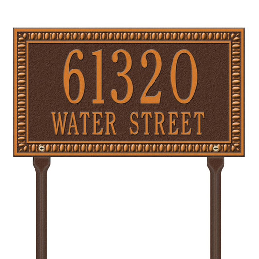 Whitehall 7-1/4-in H x 13-in W Antique Copper Aluminum Address Plaque 6137AC