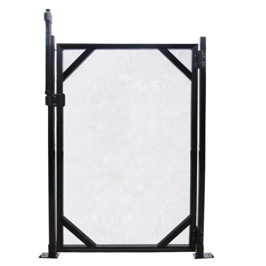 WaterWarden Aluminum Mesh Pool Safety Barrier Gate Black ( 2.5-ft x 5-ft )