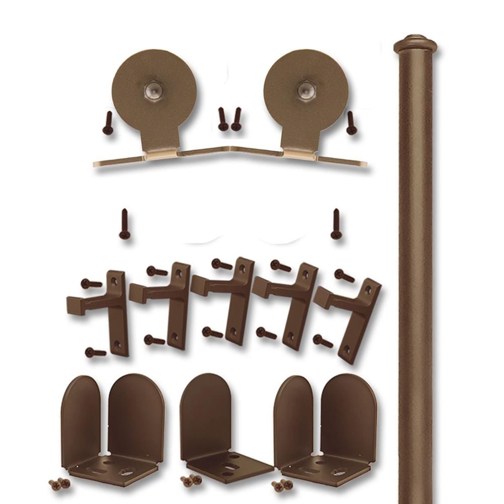 Quiet Glide 72-in Oil-Rubbed Oil Rubbed Bronze Indoor Standard Single Barn Door Hardware Kit QG.1310.TM.07