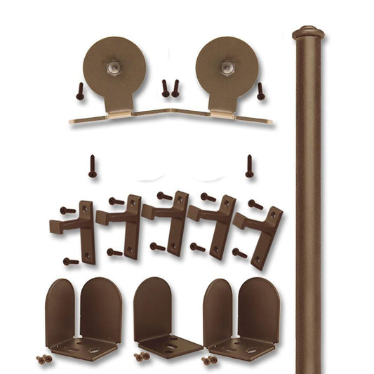 Quiet Glide 72-in Oil-Rubbed Oil Rubbed Bronze Indoor Standard Single Barn Door Hardware Kit QG.1310.TM.07