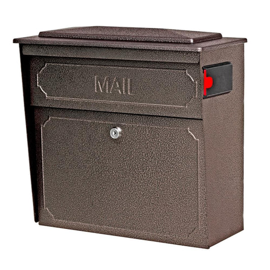 Mail Boss Wall Mount Bronze Metal Large Lockable Mailbox 7174