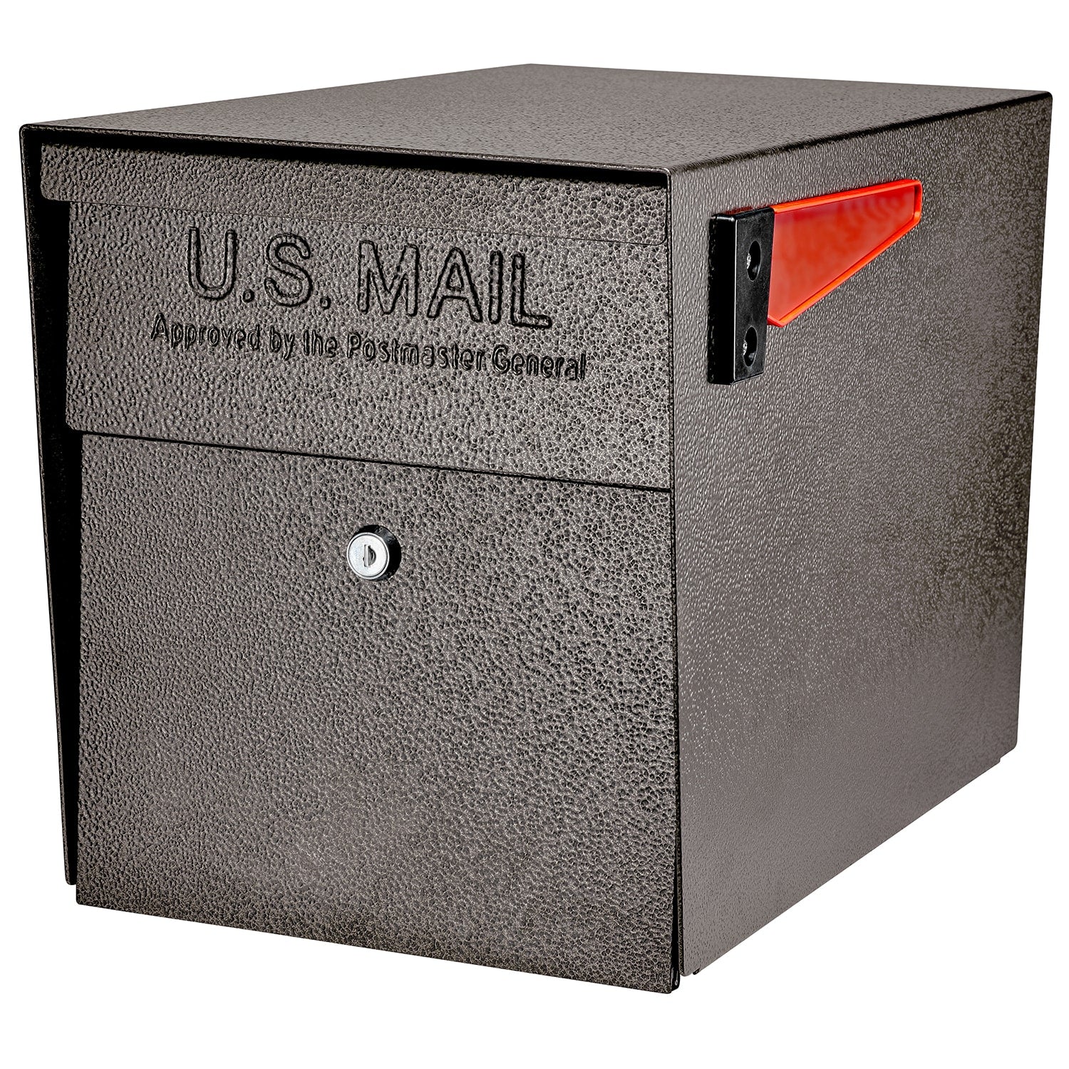 Mail Boss Post Mount Bronze Metal Extra Large Lockable Mailbox 7108