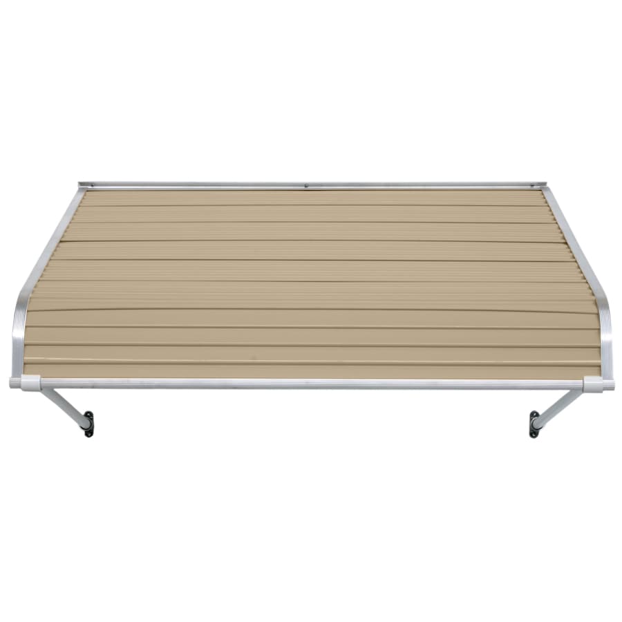 NuImage Awnings 1100 40-Inches Wide x 36-Inches Projection x 15-Inches Height Metal Sandalwood Solid Fixed Door Awning