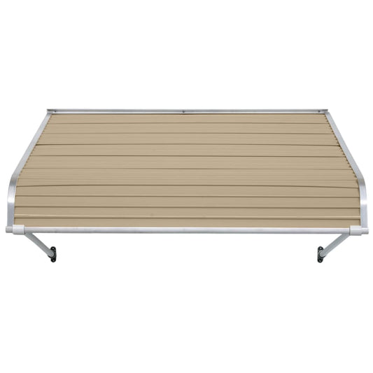 NuImage Awnings 1100 40-Inches Wide x 36-Inches Projection x 15-Inches Height Metal Sandalwood Solid Fixed Door Awning