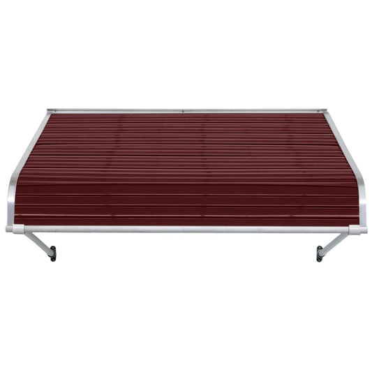 NuImage Awnings 1100 54-Inches Wide x 54-Inches Projection x 20-Inches Height Metal Burgundy Solid Fixed Door Awning