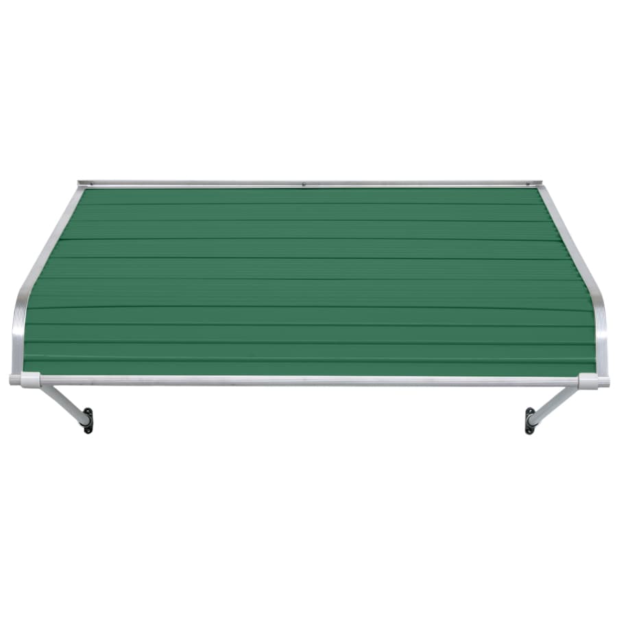NuImage Awnings 1100 40-Inches Wide x 42-Inches Projection x 16-Inches Height Metal Fern Green Solid Fixed Door Awning