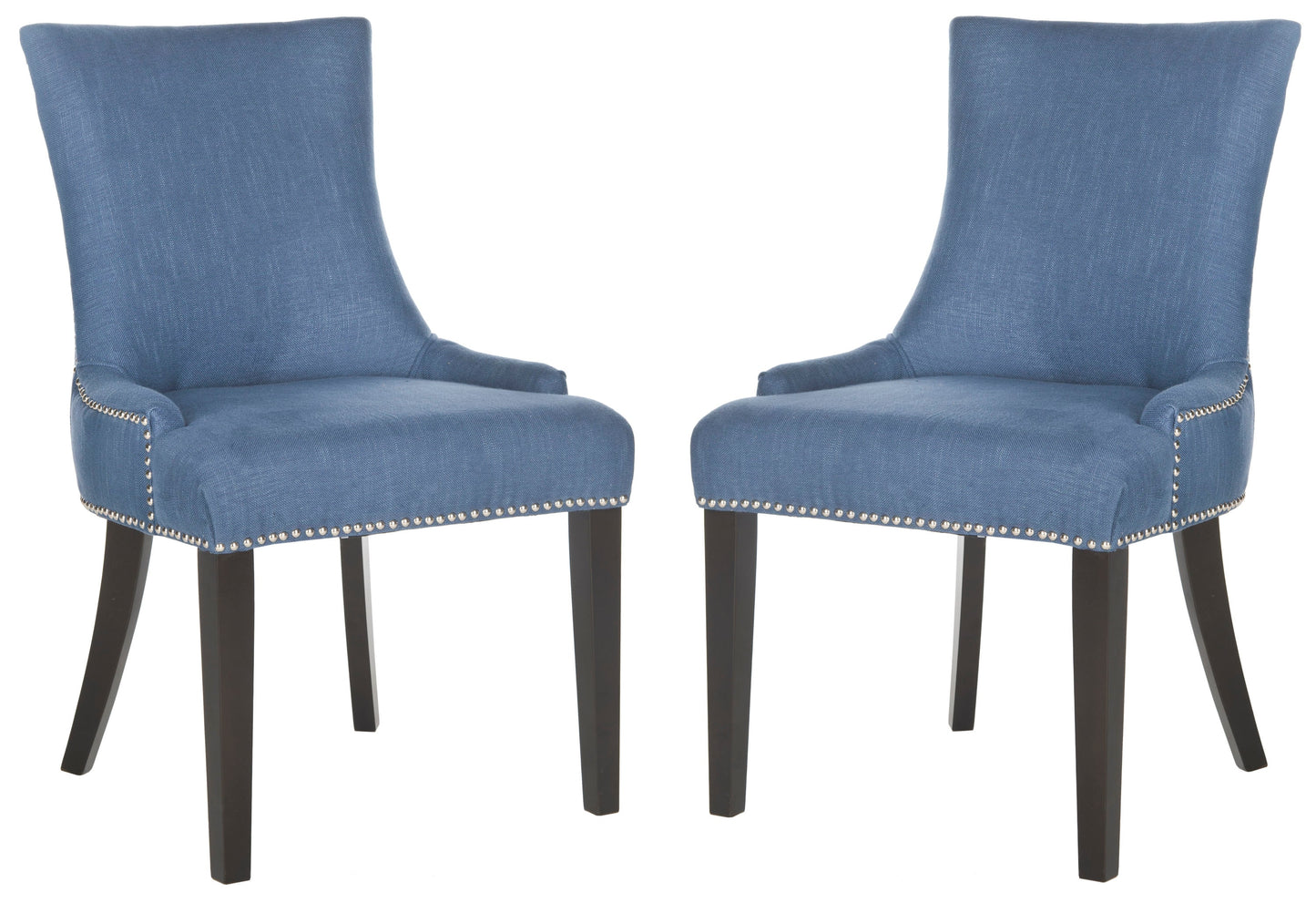Safavieh Set of 2 Lester Contemporary/Modern Upholstered Side Chair (Wood Frame)
