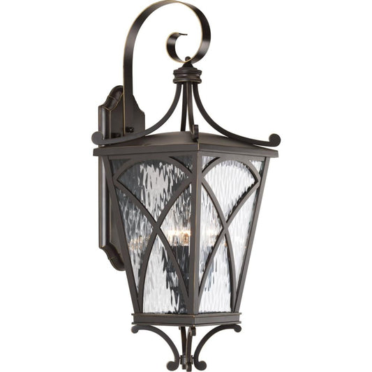 Progress Lighting Cadence 3 -Light 26.62-in H Oil-rubbed Bronze Hardwired Outdoor Wall Light 955356
