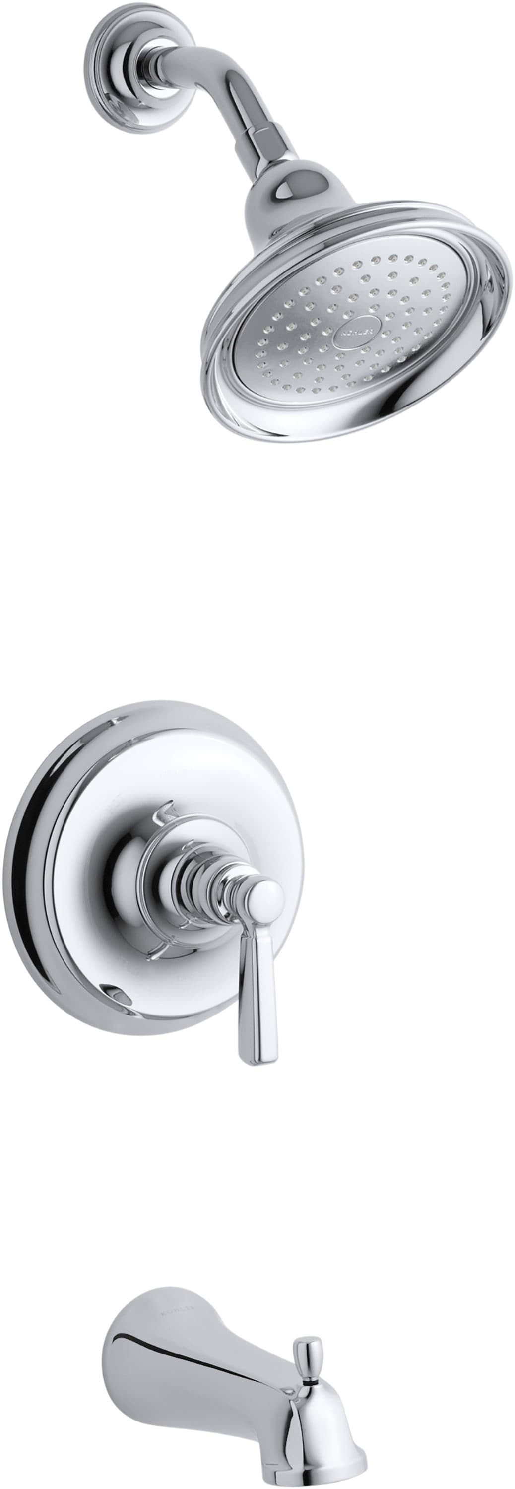 KOHLER Bancroft Polished Chrome 1-handle Single function 5.96-in Round Shower Faucet