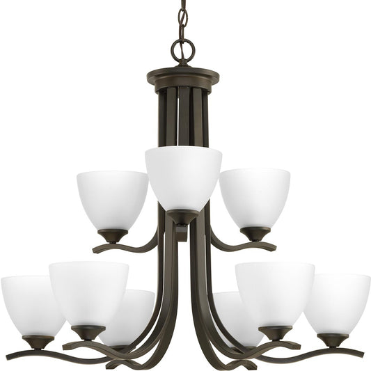 Progress Lighting Laird 9 -Light Antique Bronze Transitional For Use in Bedrooms, Dining Rooms, Foyers, Kitchens, Living Rooms Chandelier 1007522