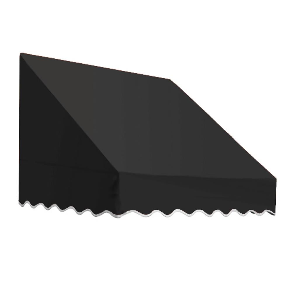 Awntech San Francisco 64.5-in Wide x 30-in Projection x 16-in Height Fabric Black Solid Fixed Window/Door Awning