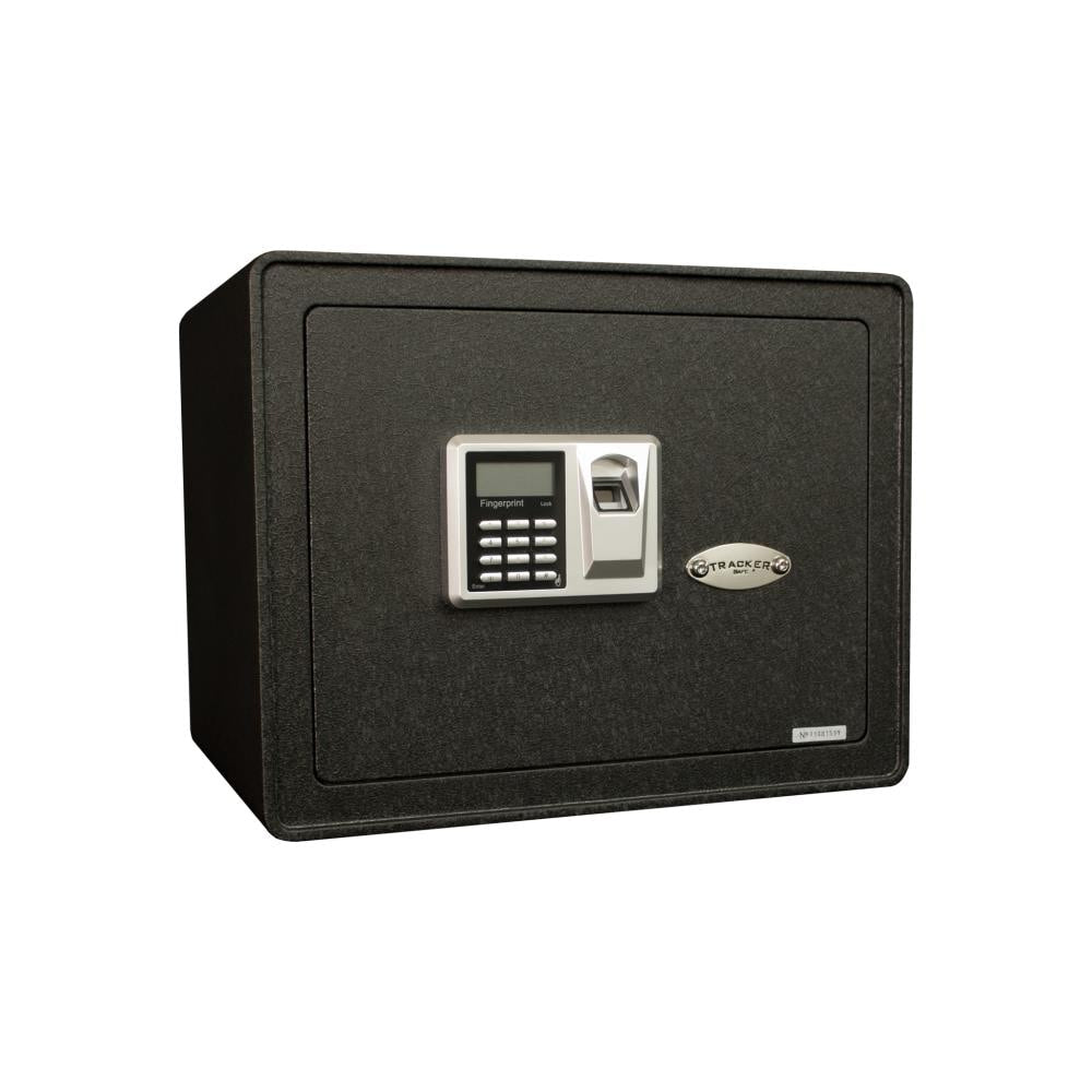 Tracker Safe S12 Steel Security Safe with Biometric Lock - Medium Size - Black Finish S12-B2