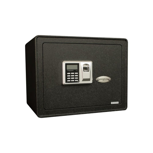 Tracker Safe S12 Steel Security Safe with Biometric Lock - Medium Size - Black Finish S12-B2