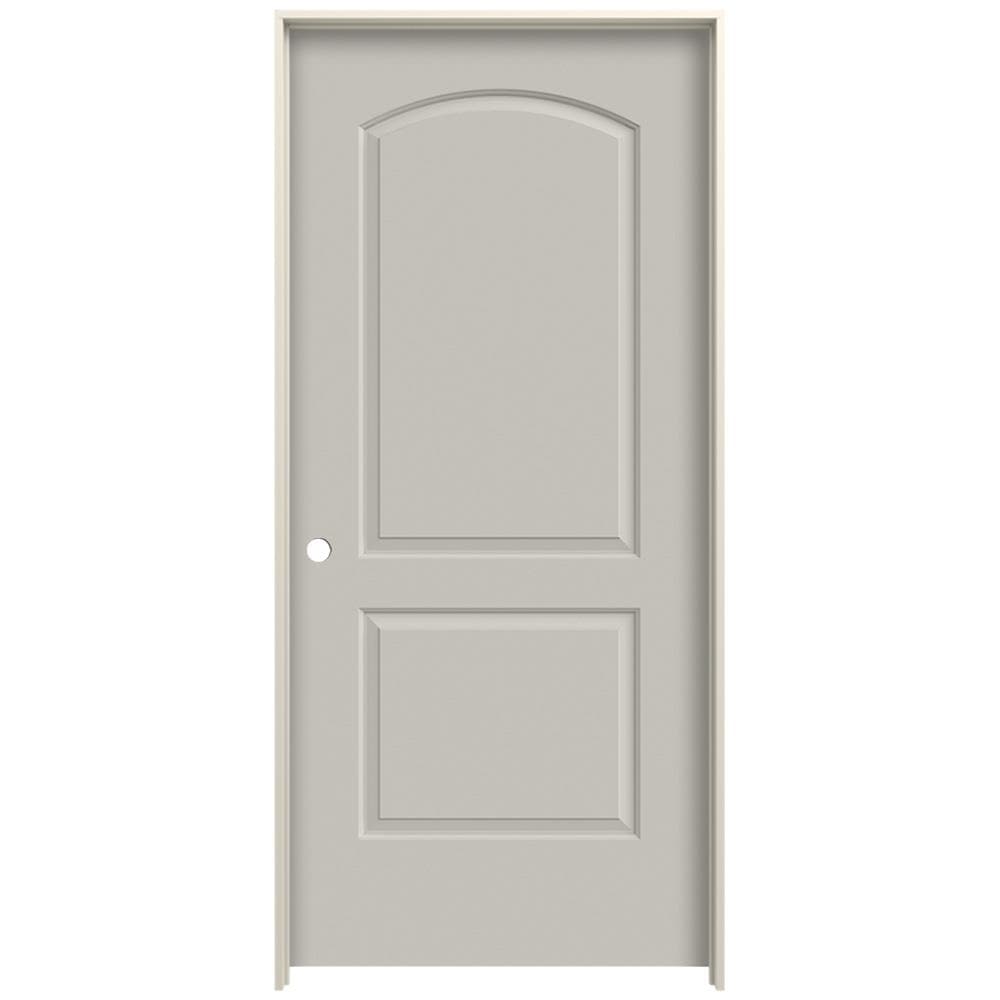 JELD-WEN 32-in x 80-in Ash Hollow core 2-panel round top Right hand Smooth Prefinished Molded composite Flat Jamb Single Prehung Interior Door