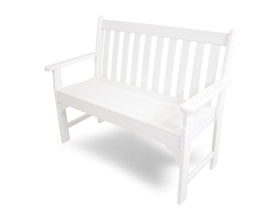 POLYWOOD Vineyard 48.5-in W x 35.25-in H White Plastic Garden Bench