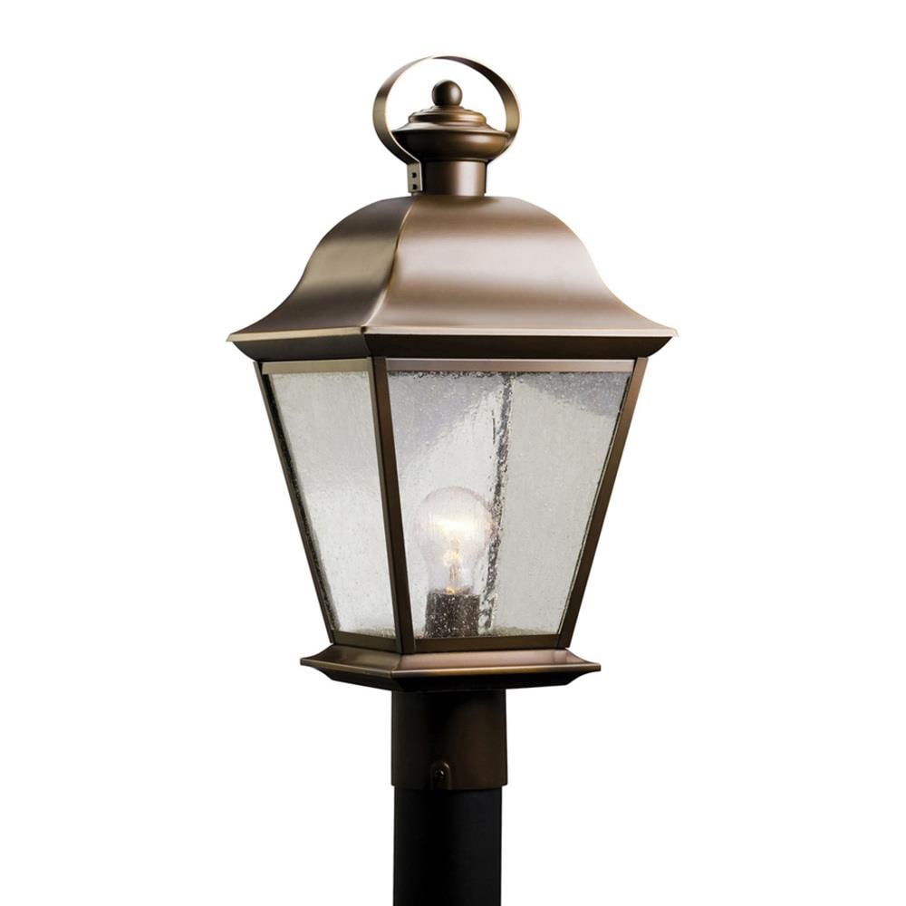 Kichler Mount Vernon 20.75-in Olde Bronze Traditional Outdoor Light post lantern 1253893