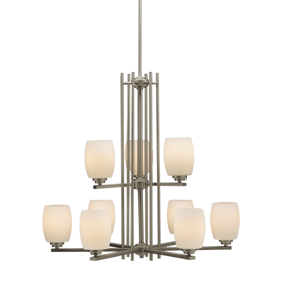 Kichler Eileen 9 -Light Brushed Nickel Modern/contemporary For Use in Bedrooms, Dining Rooms, Foyers, Living Rooms Chandelier 1252576