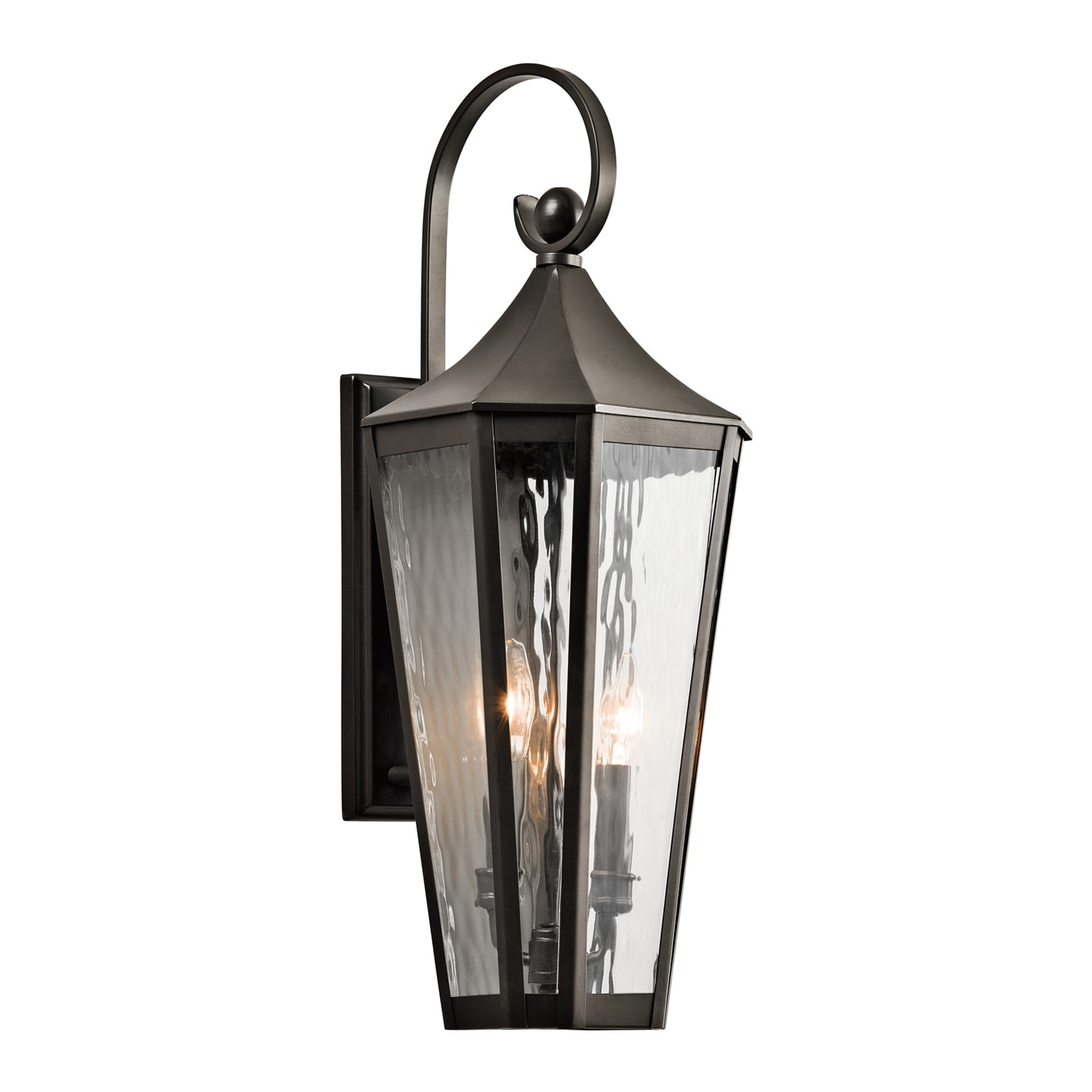 Kichler Rochdale 2 -Light 24.75-in H Antique Bronze Hardwired Outdoor Wall Light 1253678