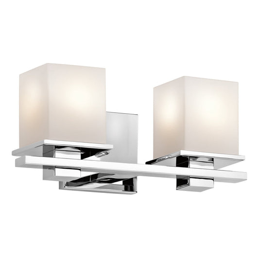 Kichler Tully 15-in 2 -Light Chrome Modern/contemporary Vanity light 1252174