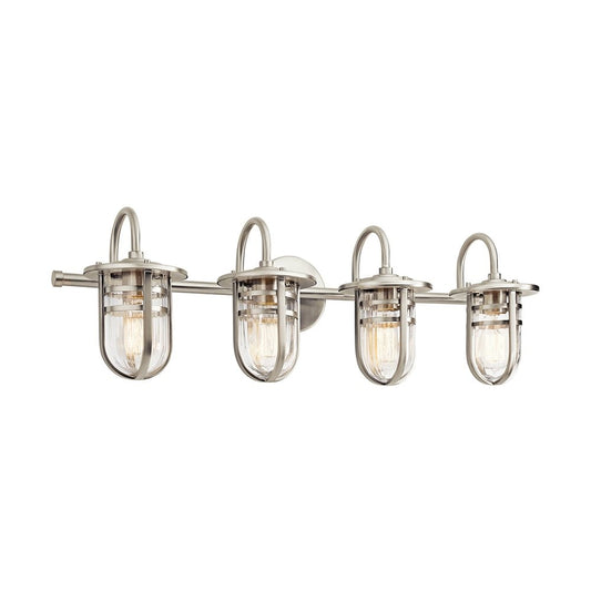 Kichler Caparros 32.25-in 4 -Light Brushed Nickel Transitional Vanity light 1252168