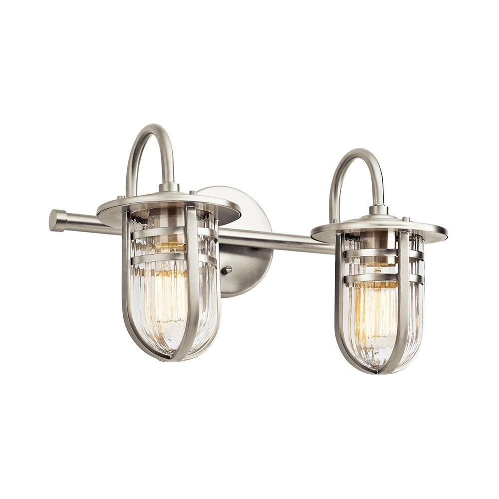 Kichler Caparros 17.5-in 2 -Light Brushed Nickel Transitional Vanity light 1252166
