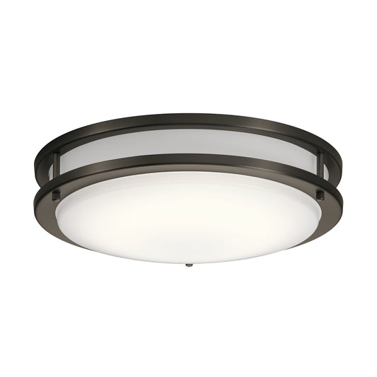 Kichler Avon 1 -Light 14-in Antique Bronze Flush Mount Light 1253038