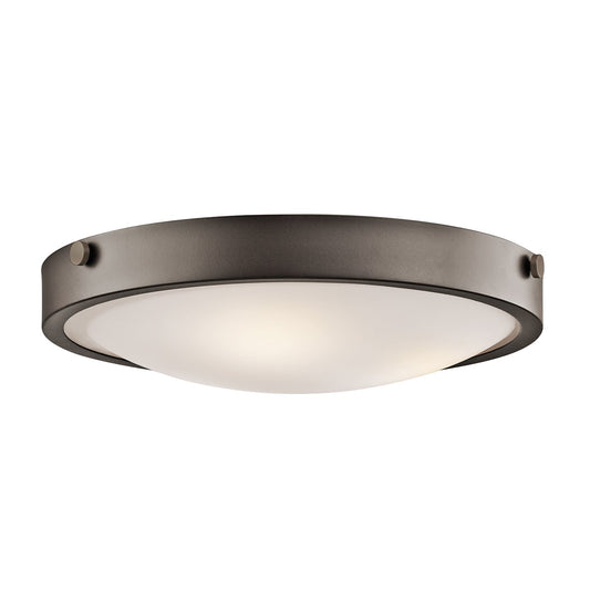 Kichler Lytham 1 -Light 17.5-in Bronze Flush Mount Light