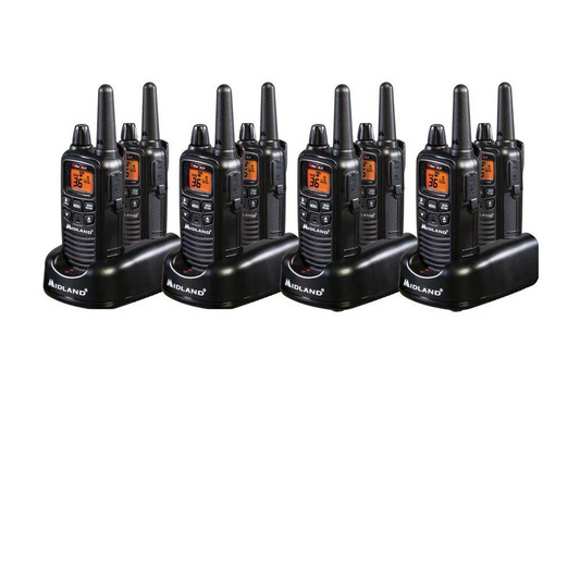 Midland 8 LXT600 License-Free FRS Walkie Talkies with Alarm, Clear Communication, Ni-MH Battery, Belt Clips | Walkie Talkie Series LXT600BBX4