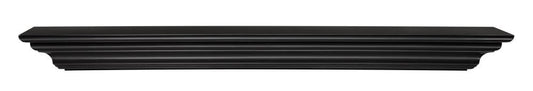 Pearl Mantels 60-in W x 5-in H x 10-in D Black Hollow Composite Traditional Fireplace Mantel 618-60B