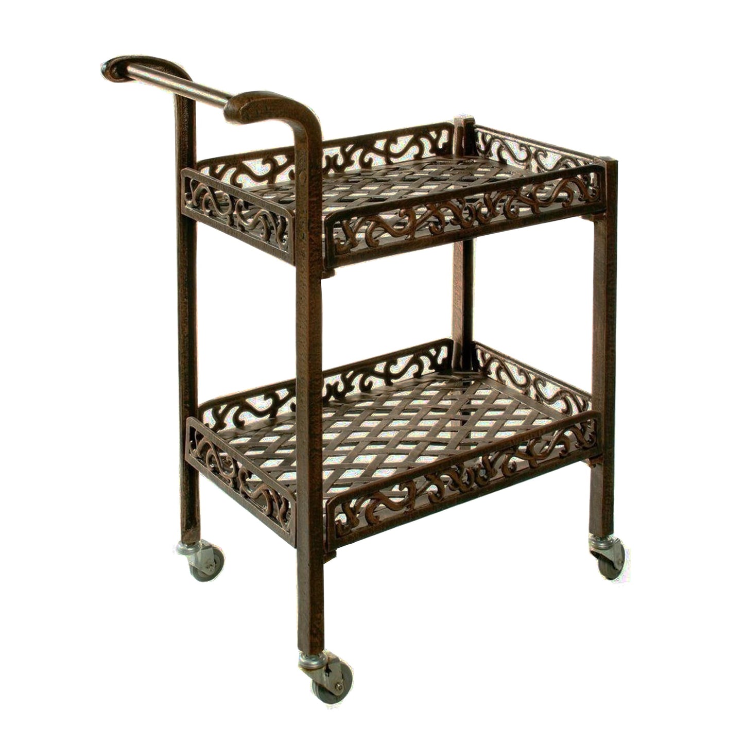 Oakland Living Mississippi Antique Bronze Aluminum Outdoor Serving Cart