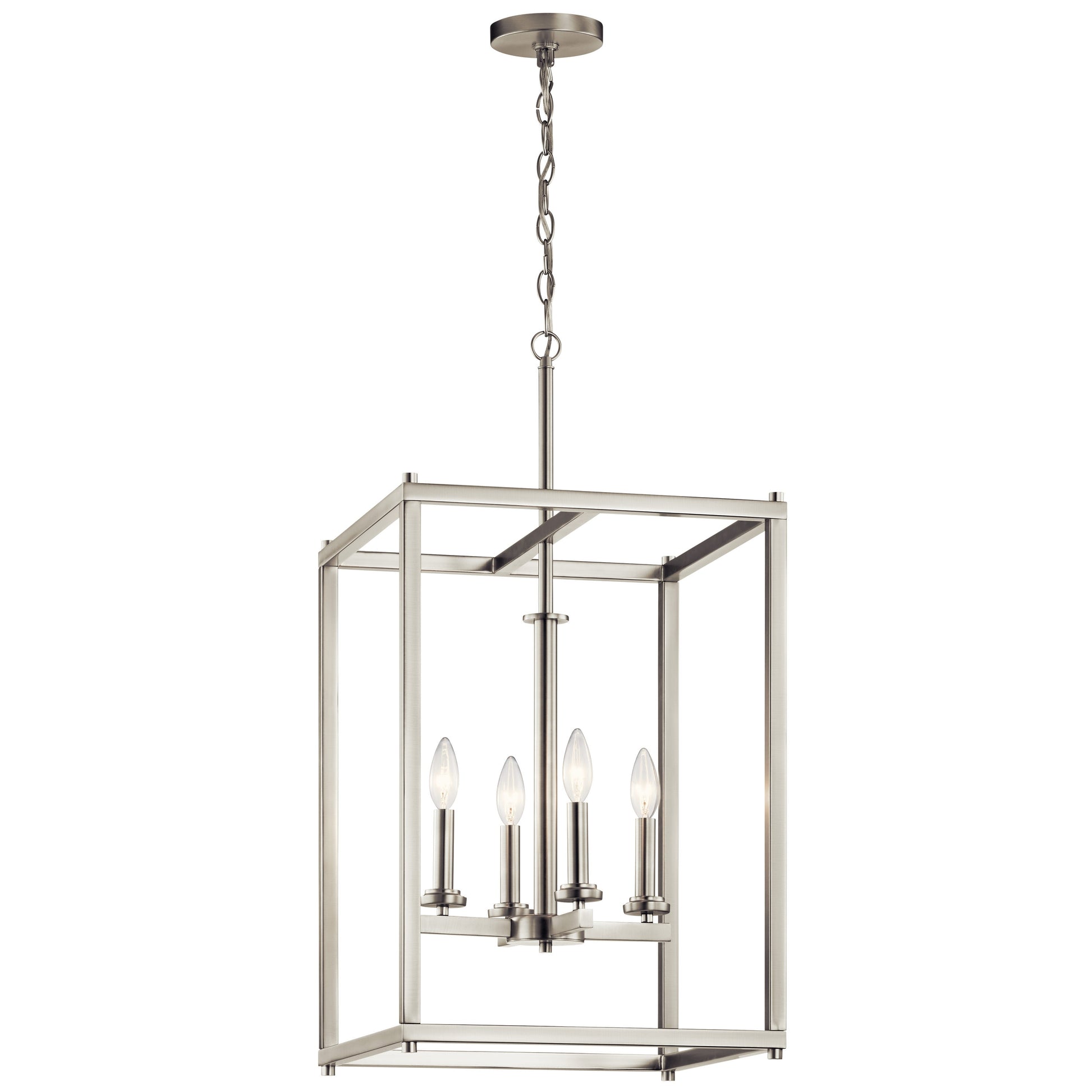 Kichler Crosby 4 -Light Brushed Nickel Modern/contemporary Cylinder Large Hanging Pendant light 1331819