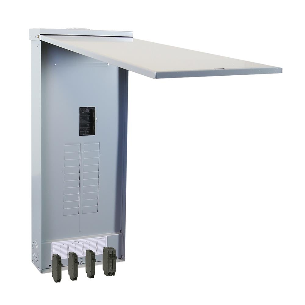 GE PowerMark Gold 200-Amp 20-Spaces 40-Circuit Outdoor Main Breaker Load Center (Value Pack) TM2020RCUBK1