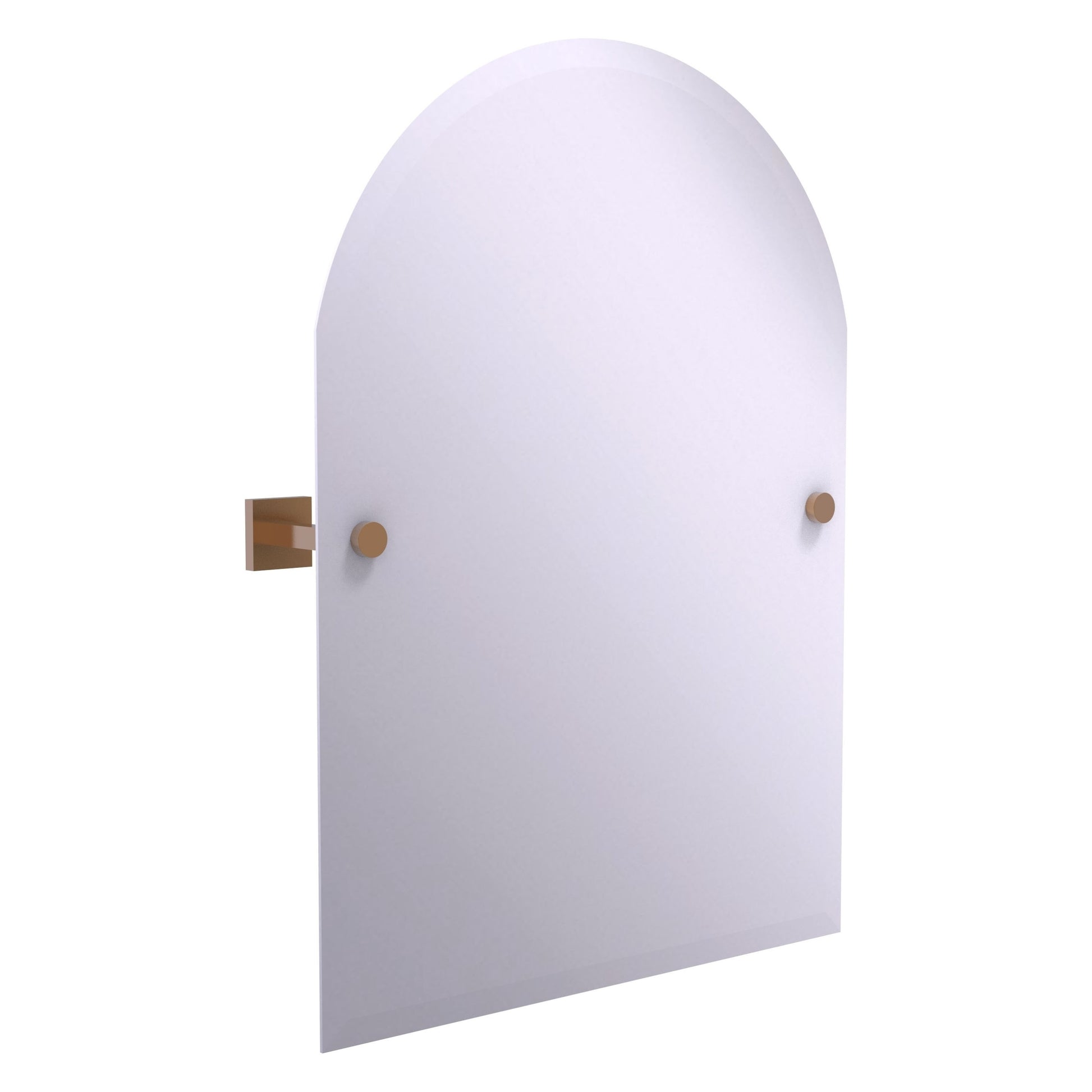 Allied Brass Montero 3.7-in x 28.5-in Beveled Frameless Arch Tilting Bathroom Vanity Mirror ( Brushed Bronze )