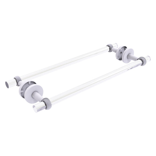 Allied Brass Clearview 18-in double Matte White Wall mount Double Towel Bar
