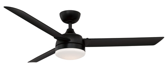 Fanimation Xeno Wet 56-in Integrated LED Outdoor Black with Black Blades Propeller Ceiling Fan With Light - Remote Included ( 3 -Blade ) 1391706
