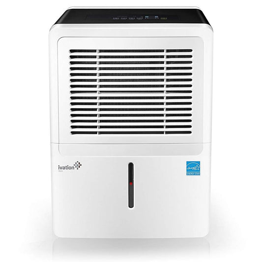 Ivation 70-Pint 2-Speed Dehumidifier ENERGY STAR (For Rooms 3001+ Sq ft) IVALDH70PBWH